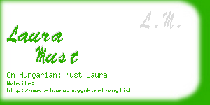 laura must business card